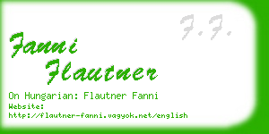 fanni flautner business card